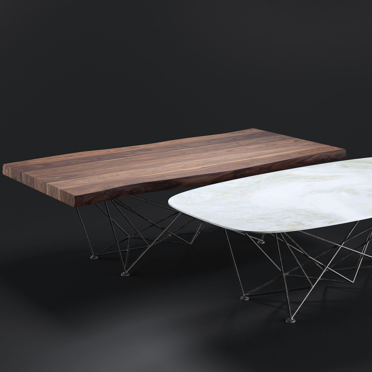 Cattelan Italia Gordon Deep Wood Table Magda Chair 3D model_3