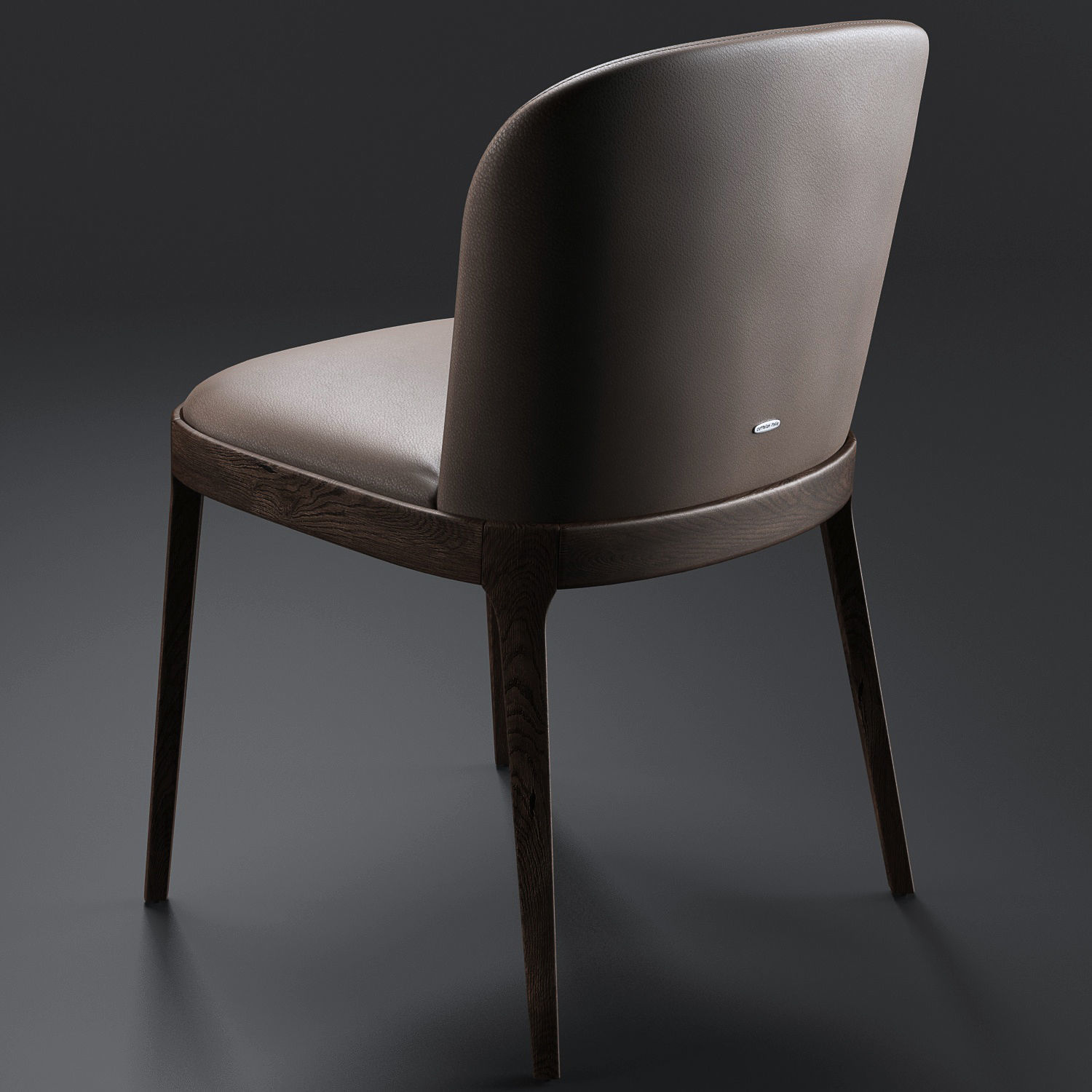 Cattelan Italia Gordon Deep Wood Table Magda Chair 3D model_5