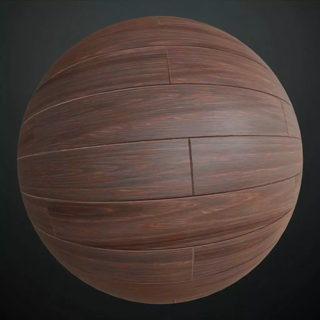 Antique High-Gloss Parquet Floor PBR Seamless Texture