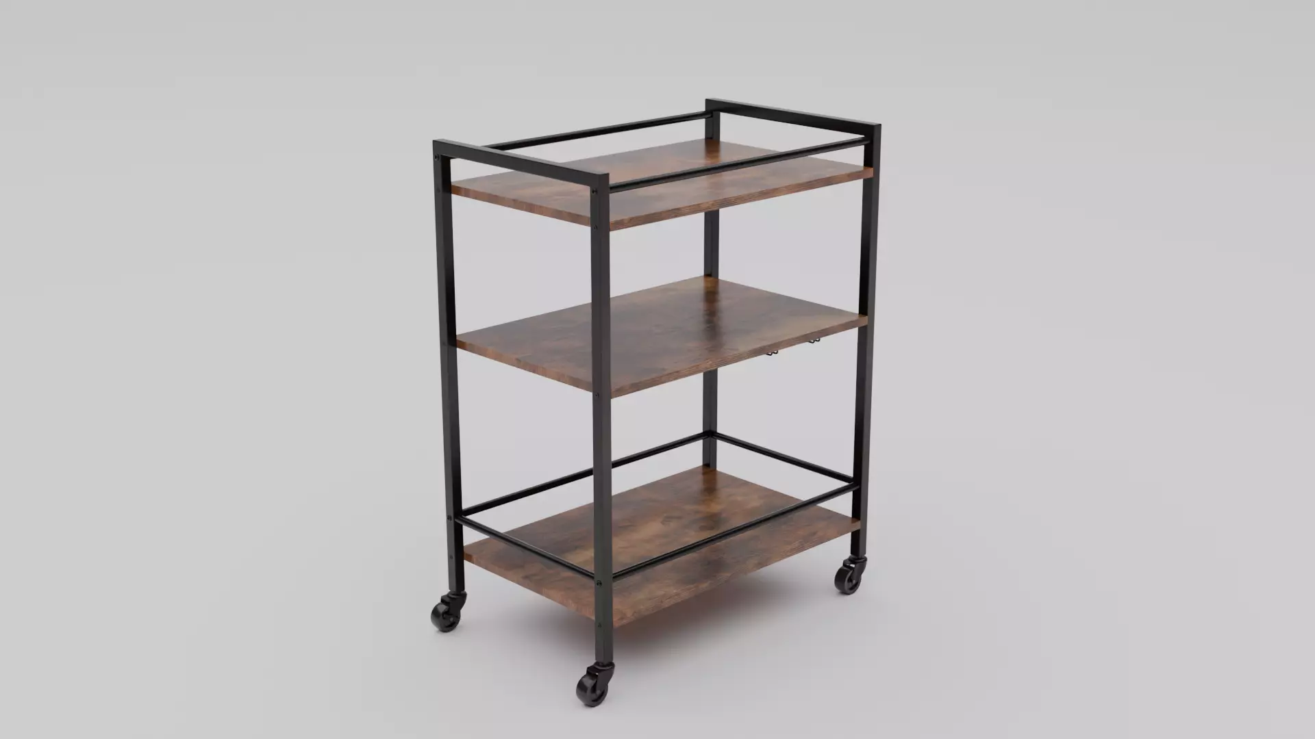 Trolley Storage Rack Low-poly 3D model