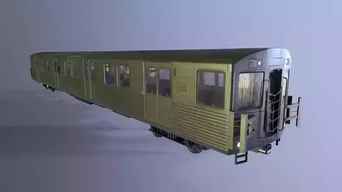 TTC T1 subway car Low-poly 3D model