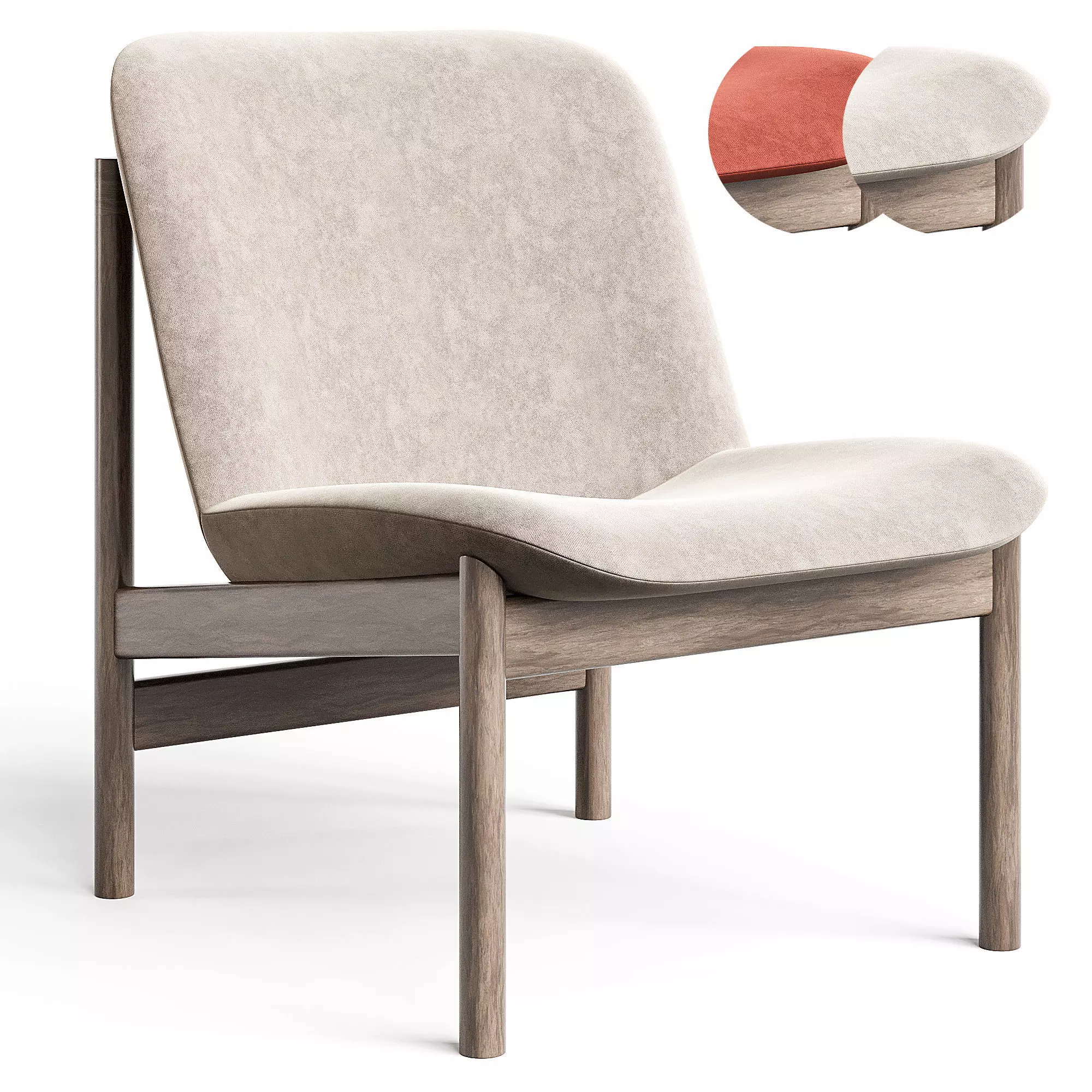 Rakino armchair by Morgan 3D model