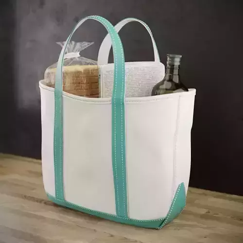 Bag with wine and bread