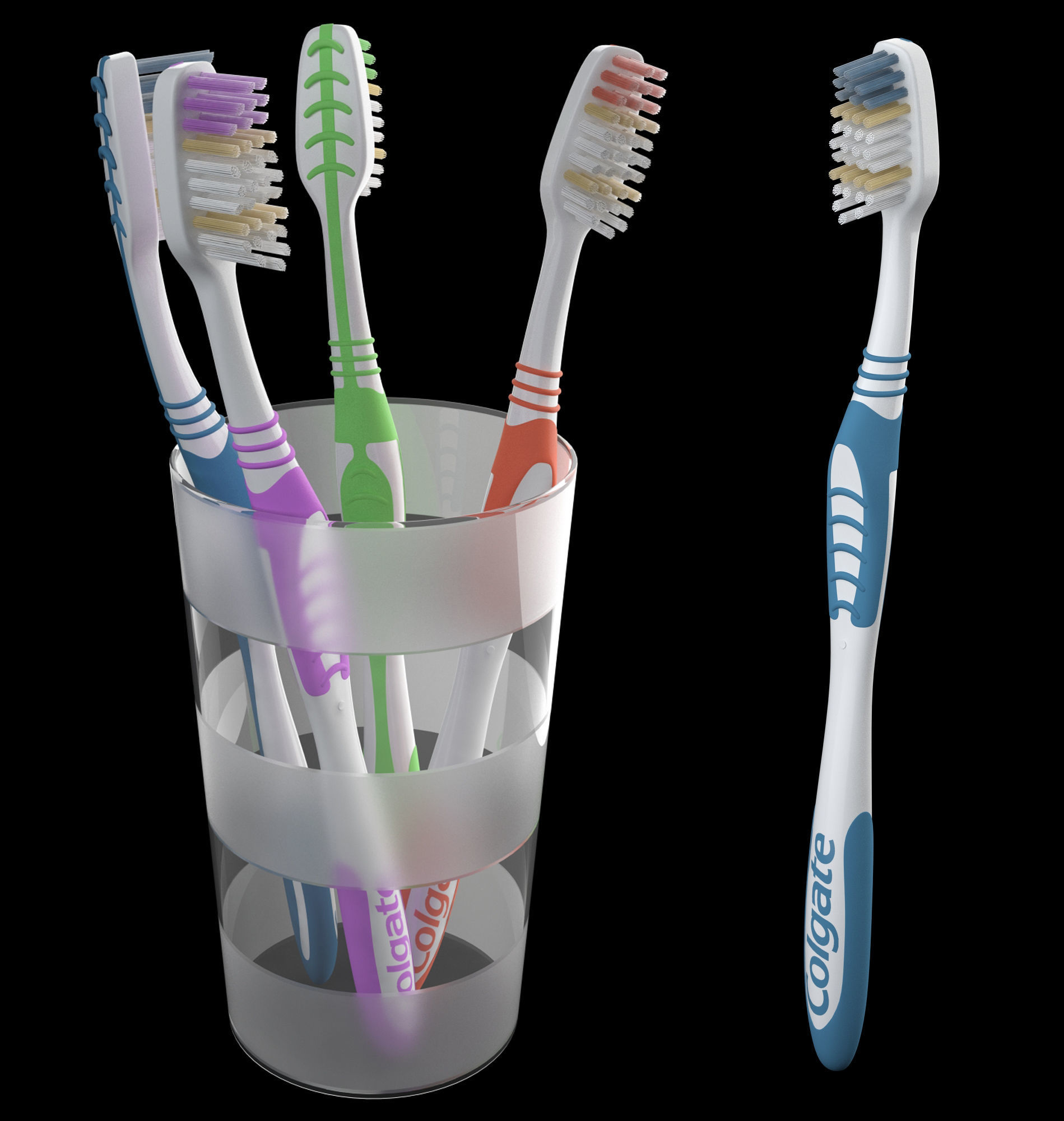 Toothbrush in glass