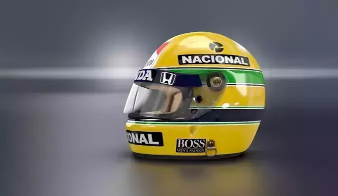 1988 Ayrton Senna Championschip Race Helmet  3D model