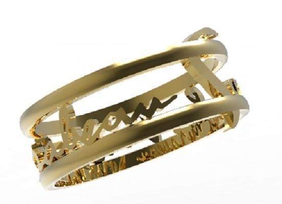 Tribute to Apollinaire Ring Sous le Pont Mirabeau 3D print model