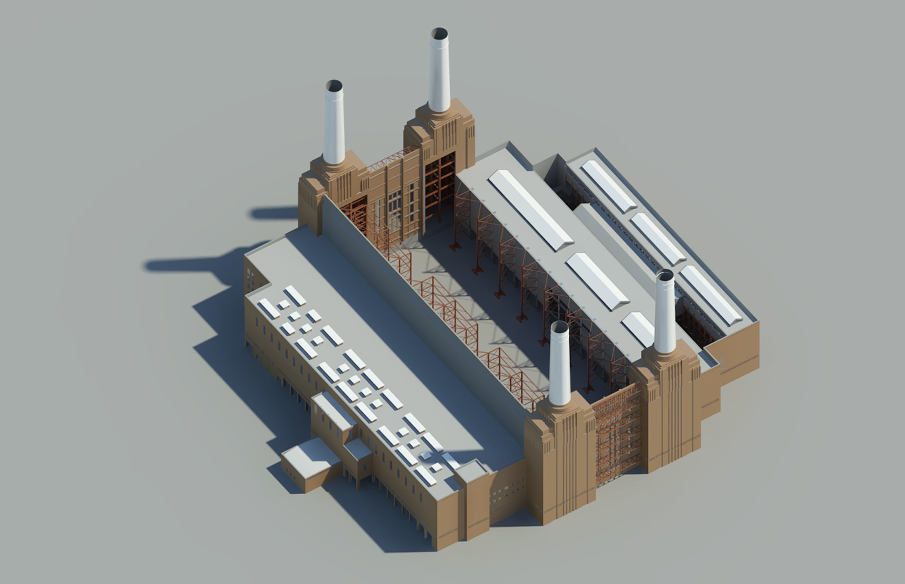 Battersea Power Station - London 3D model_1