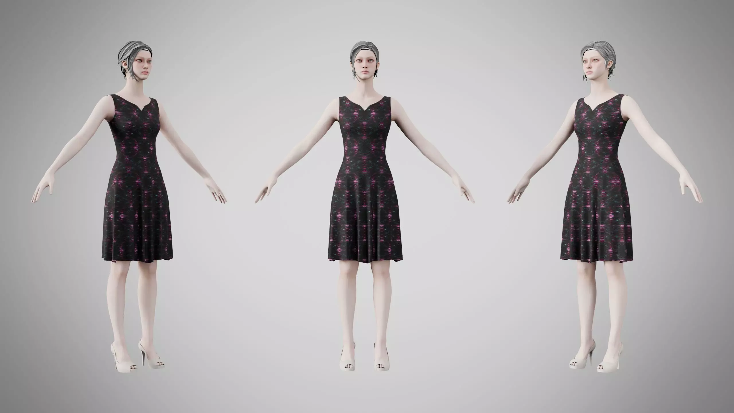 Dress 36 Light Burst Static Low-poly 3D model