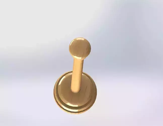 Wooden Honey Dipper Spoon 3D model 3