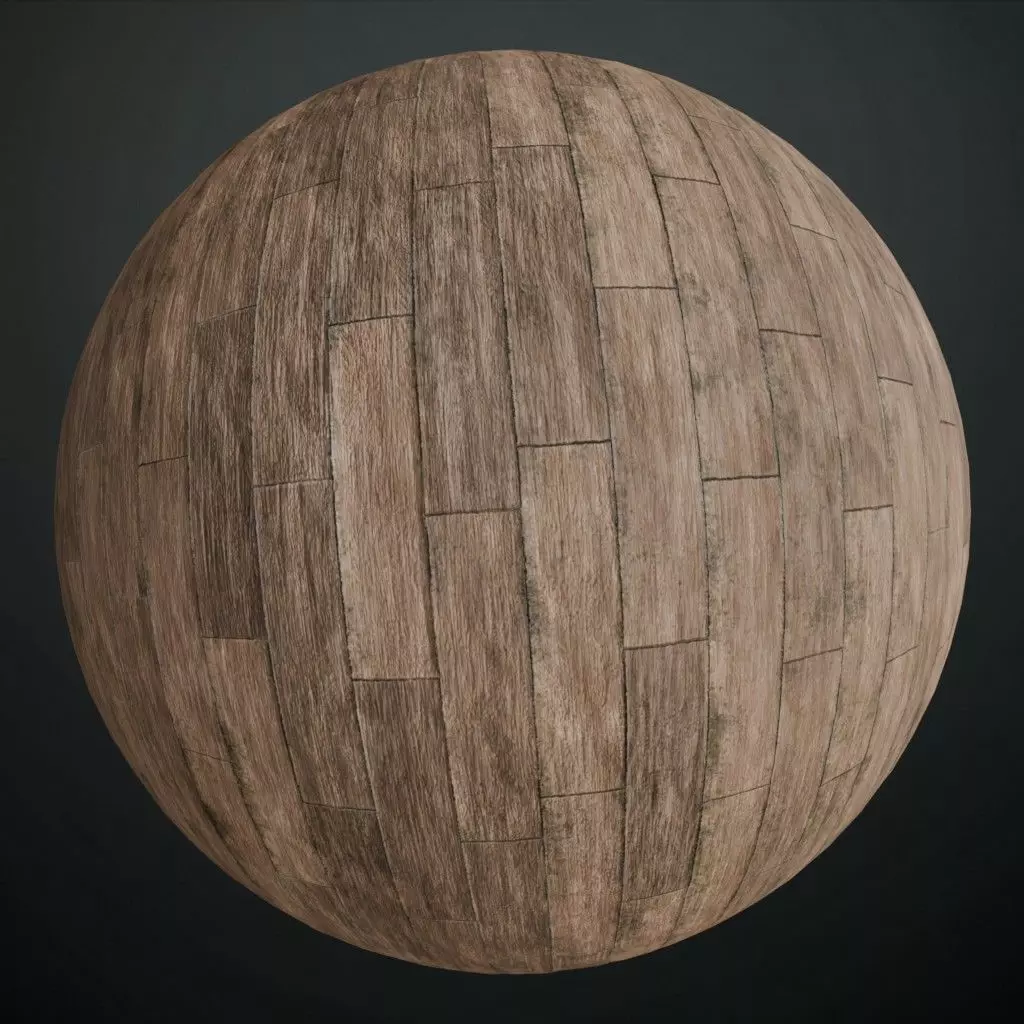 Vintage Hand-Painted Dark Walnut Wood PBR Seamless Texture