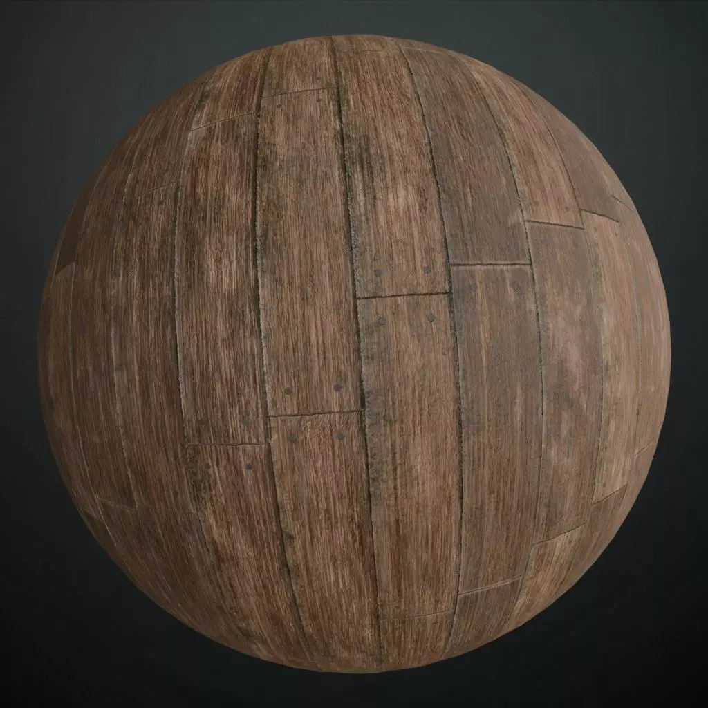 Weathered Redwood Horizontal Siding PBR Seamless Texture