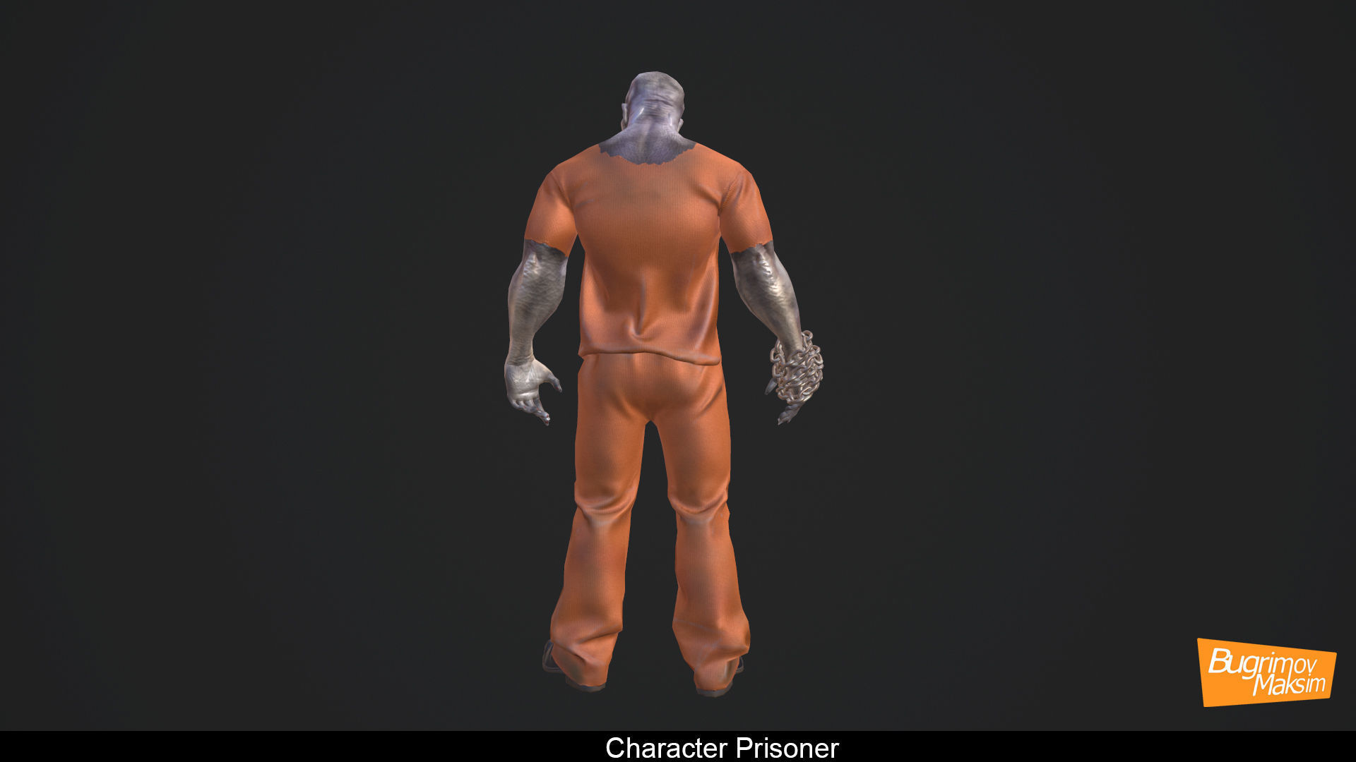 Character Prisoner Low-poly 3D model_4