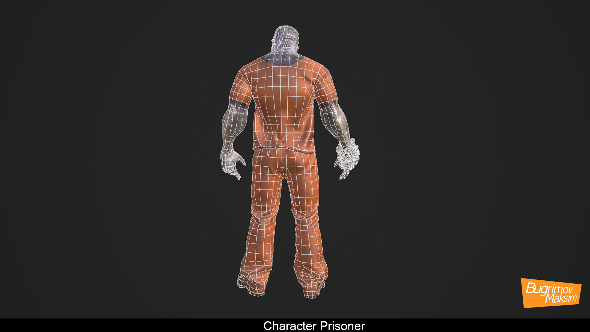 Character Prisoner Low-poly 3D model_7