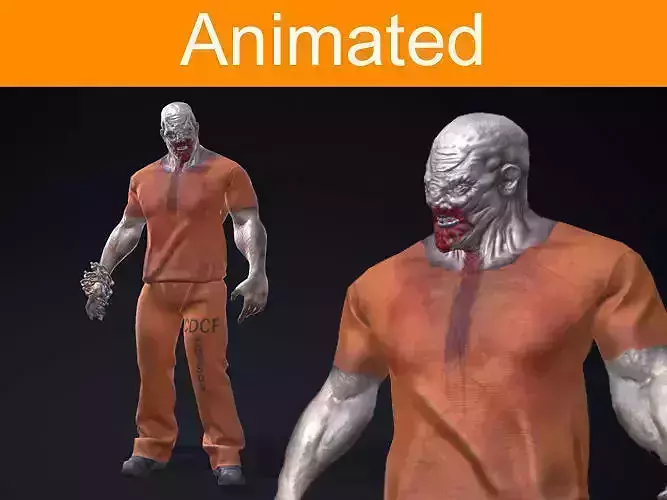 Character Prisoner Low-poly 3D model