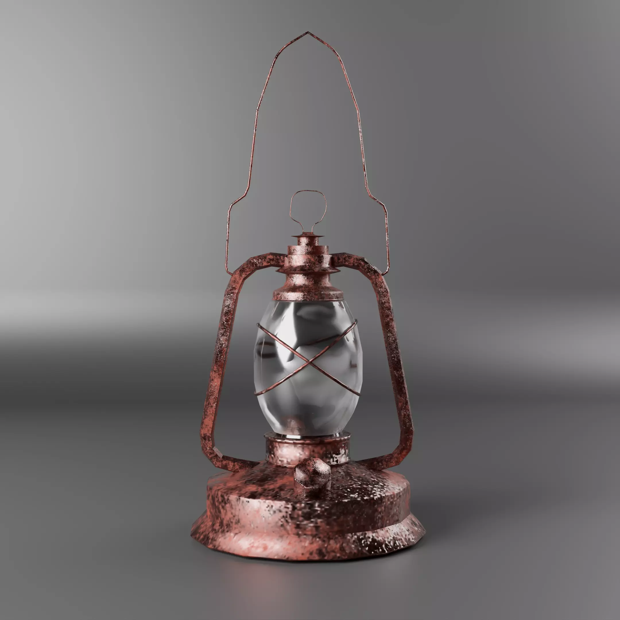 kerosene lamp Low-poly 3D model