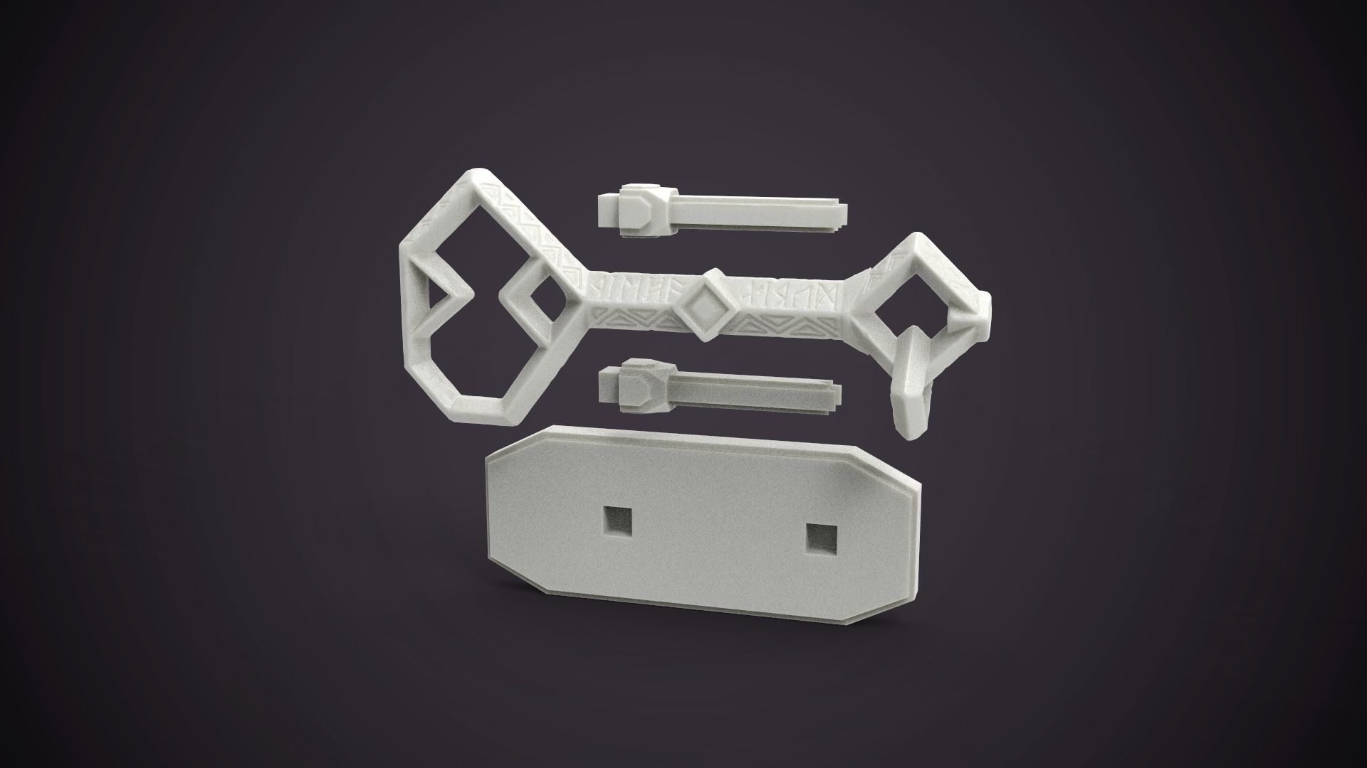 The Hobbit Key to Erebor 3D print model_3
