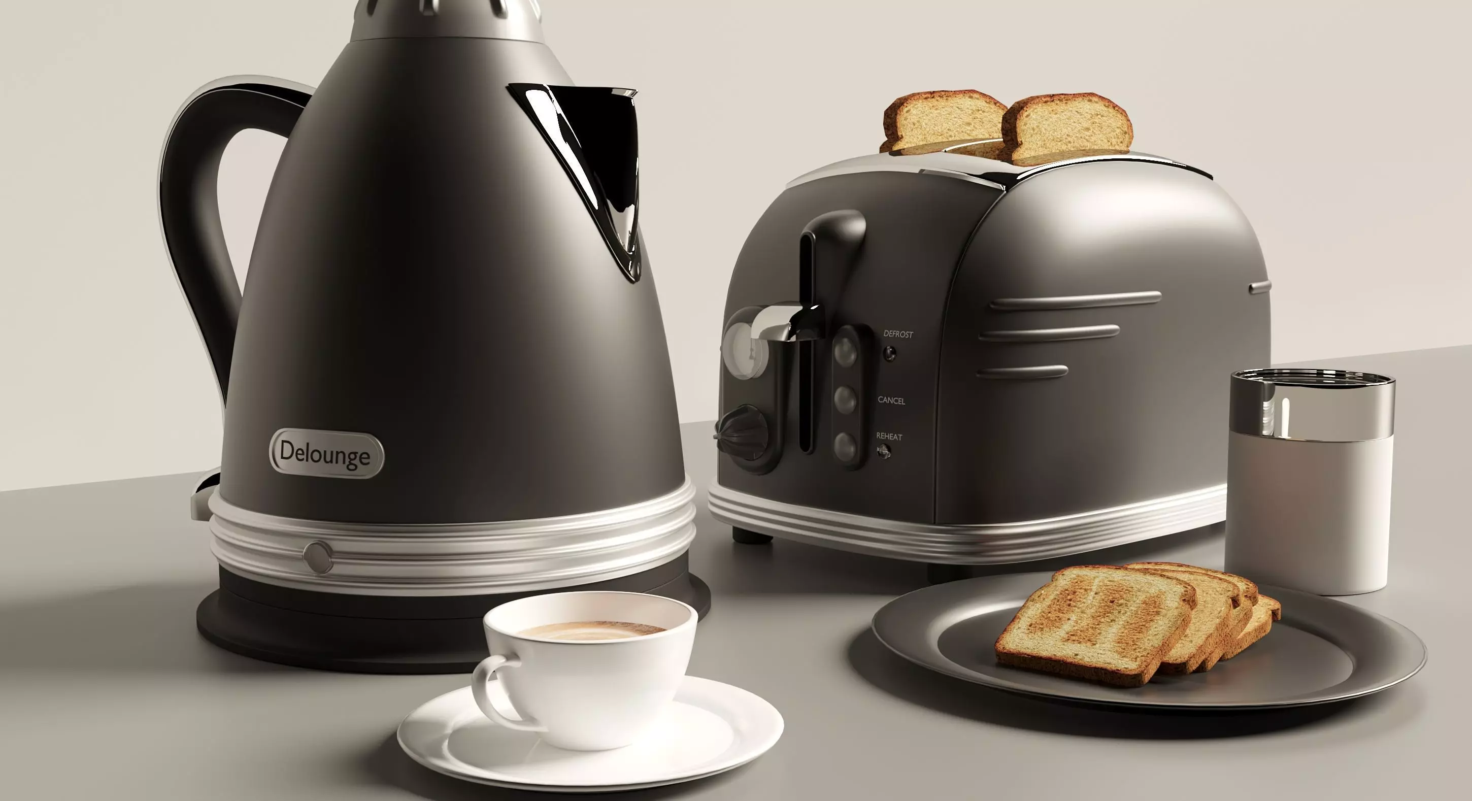 Scandi Home Breakfast Set Free 3D model