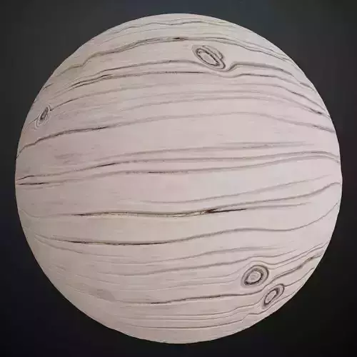 White Painted Knotted Pine Wood Grain PBR Texture