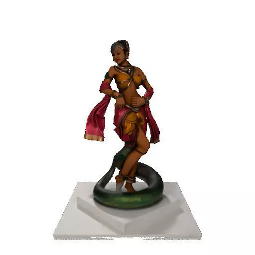 3339 Indian Serpent Woman Dancer on Pedestal STL 3D print model