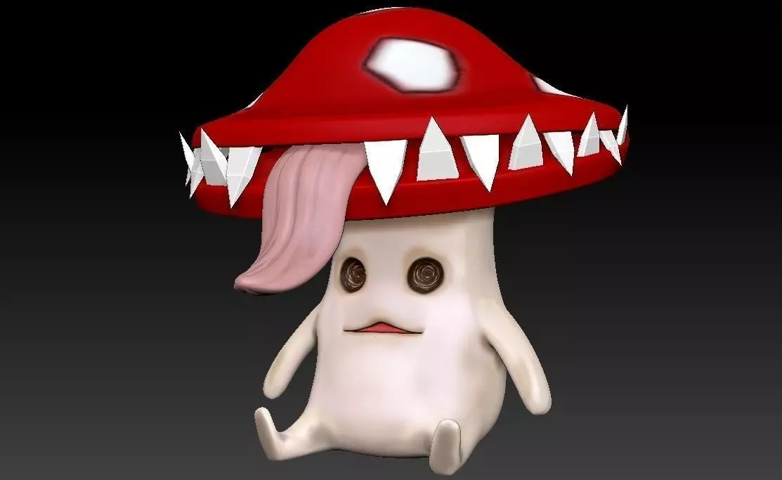 Mushroom head Free low-poly 3D model