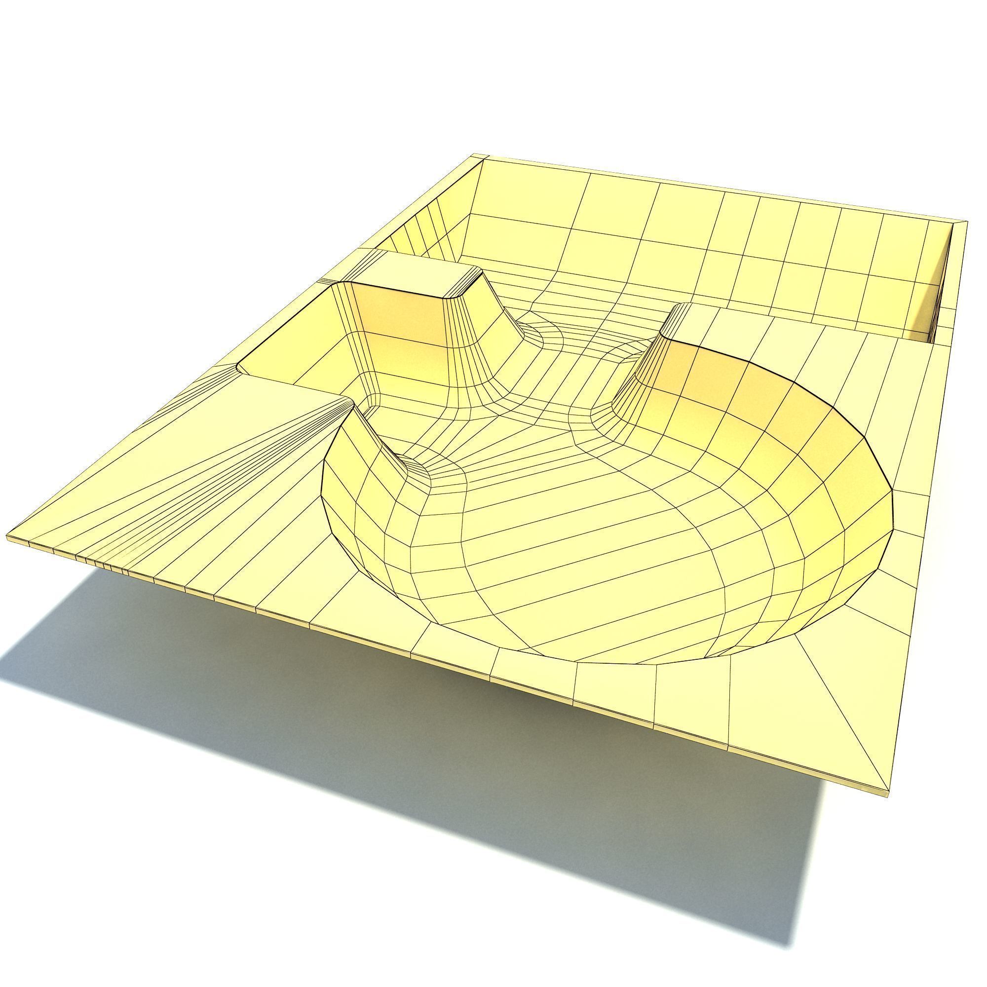 Skate park Pool PBR Low Poly  Low-poly 3D model_7