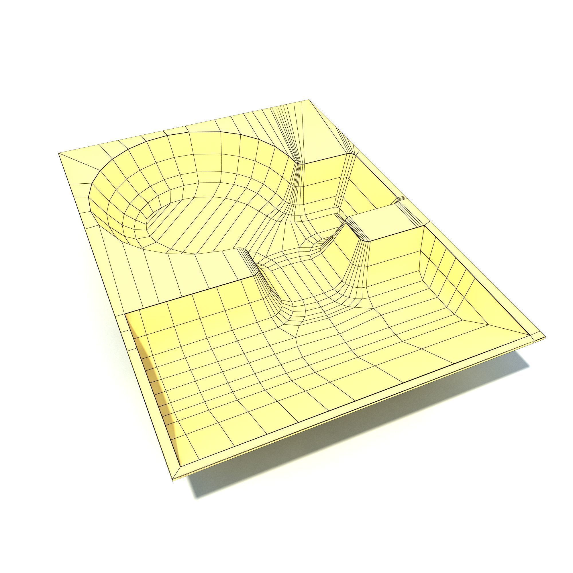 Skate park Pool PBR Low Poly  Low-poly 3D model_6