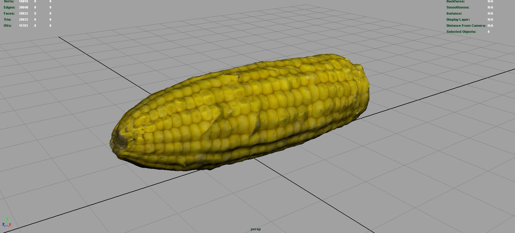Ear of Corn Low-poly 3D model_3