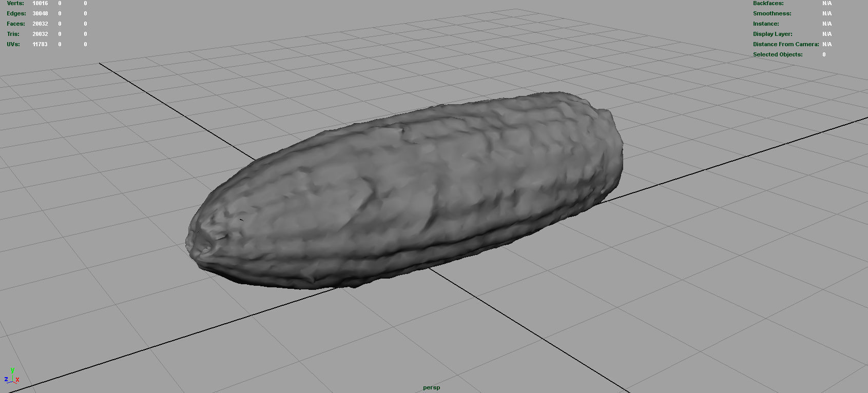 Ear of Corn Low-poly 3D model_2