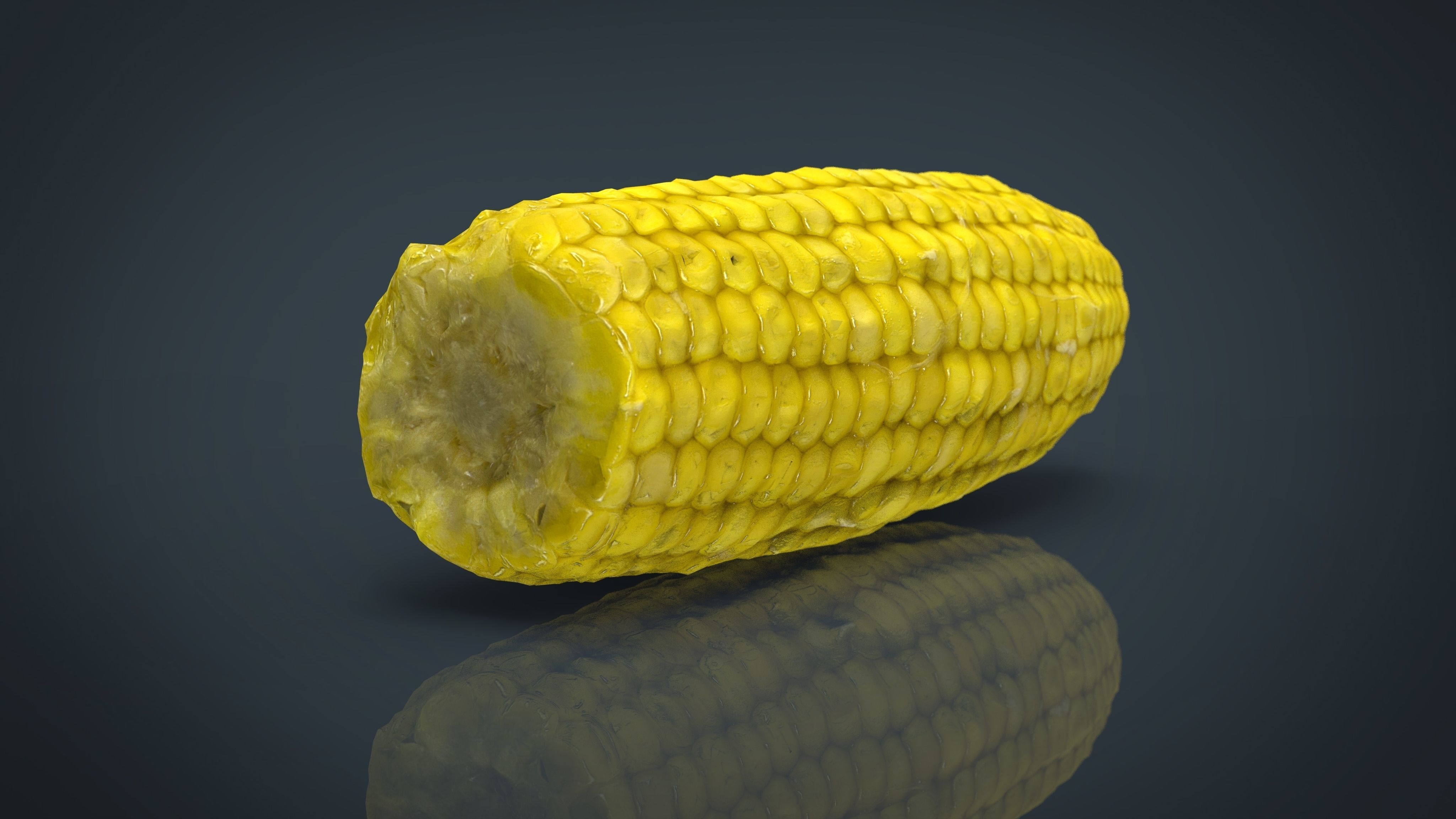 Ear of Corn Low-poly 3D model_9
