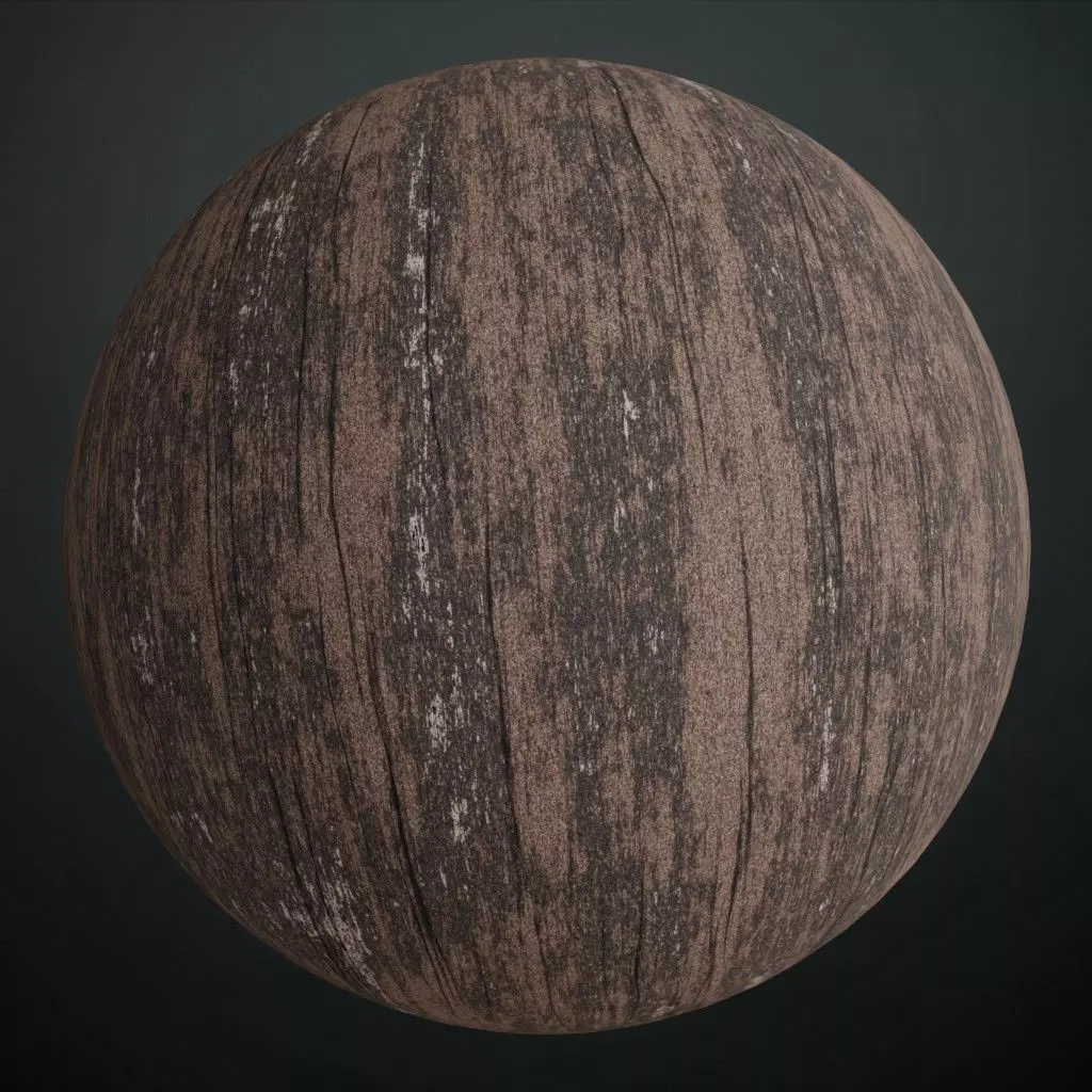 Weathered Distressed Wood Planks PBR Texture