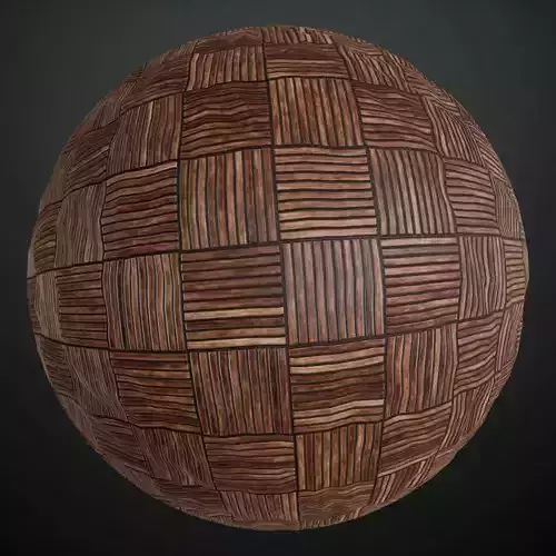 Woven Decorative Wood Parquet PBR Texture