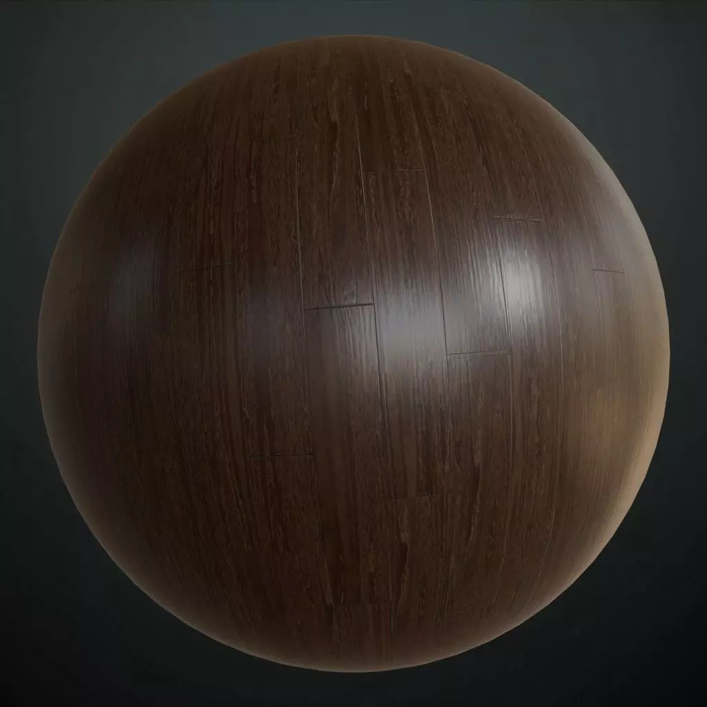 Modern Polished Oak Floor Planks PBR Texture