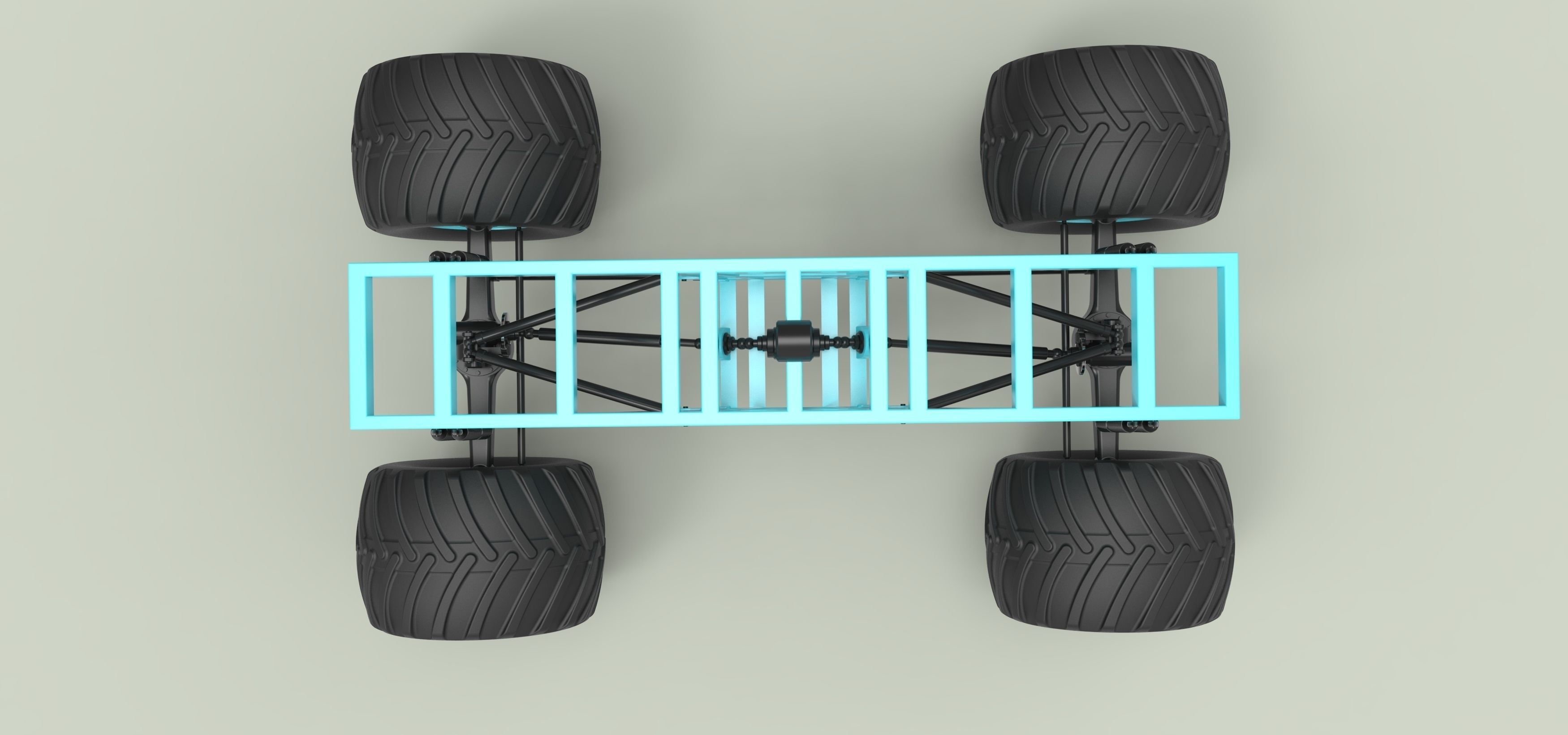 Chassis for Monster vehicle 3D model_17