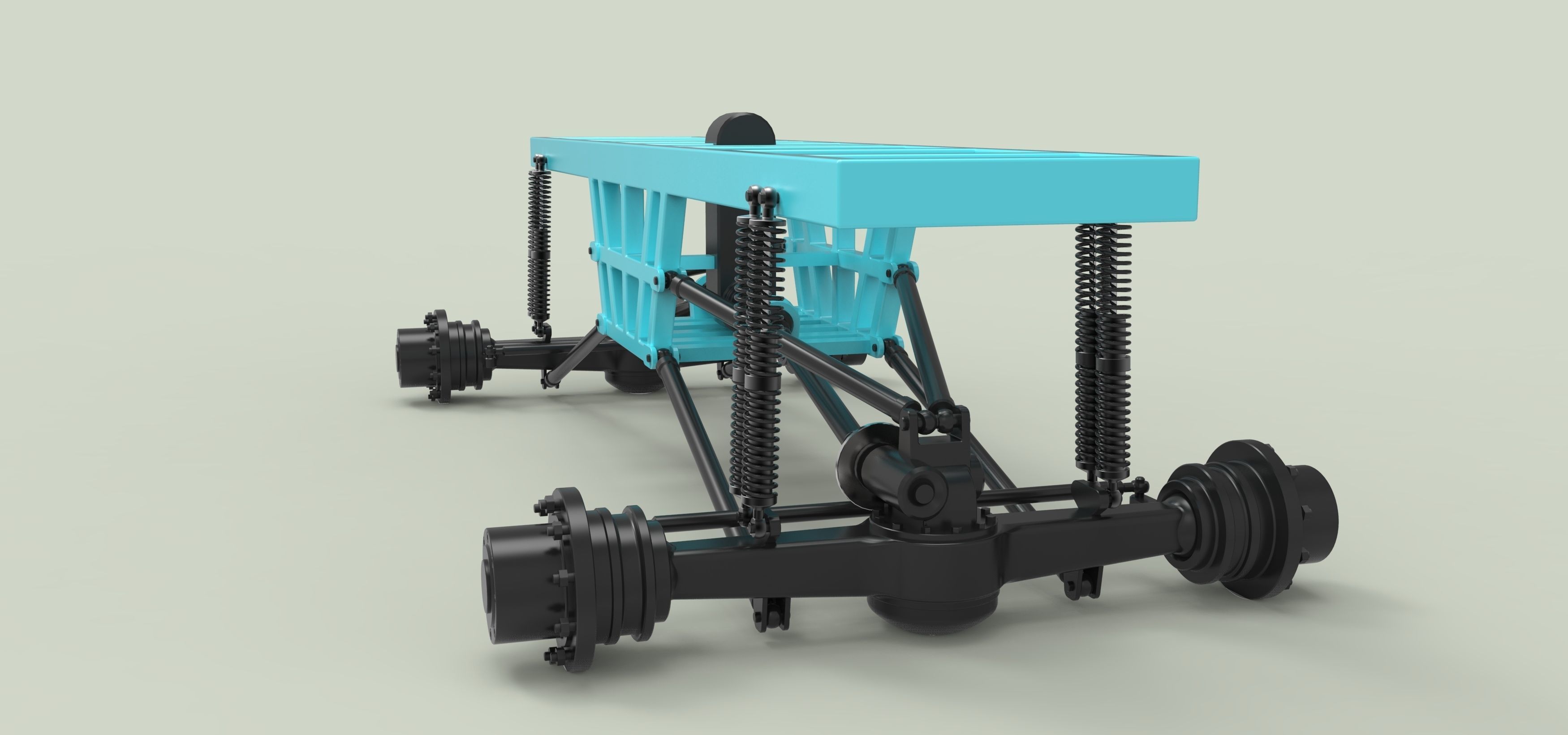 Chassis for Monster vehicle 3D model_10