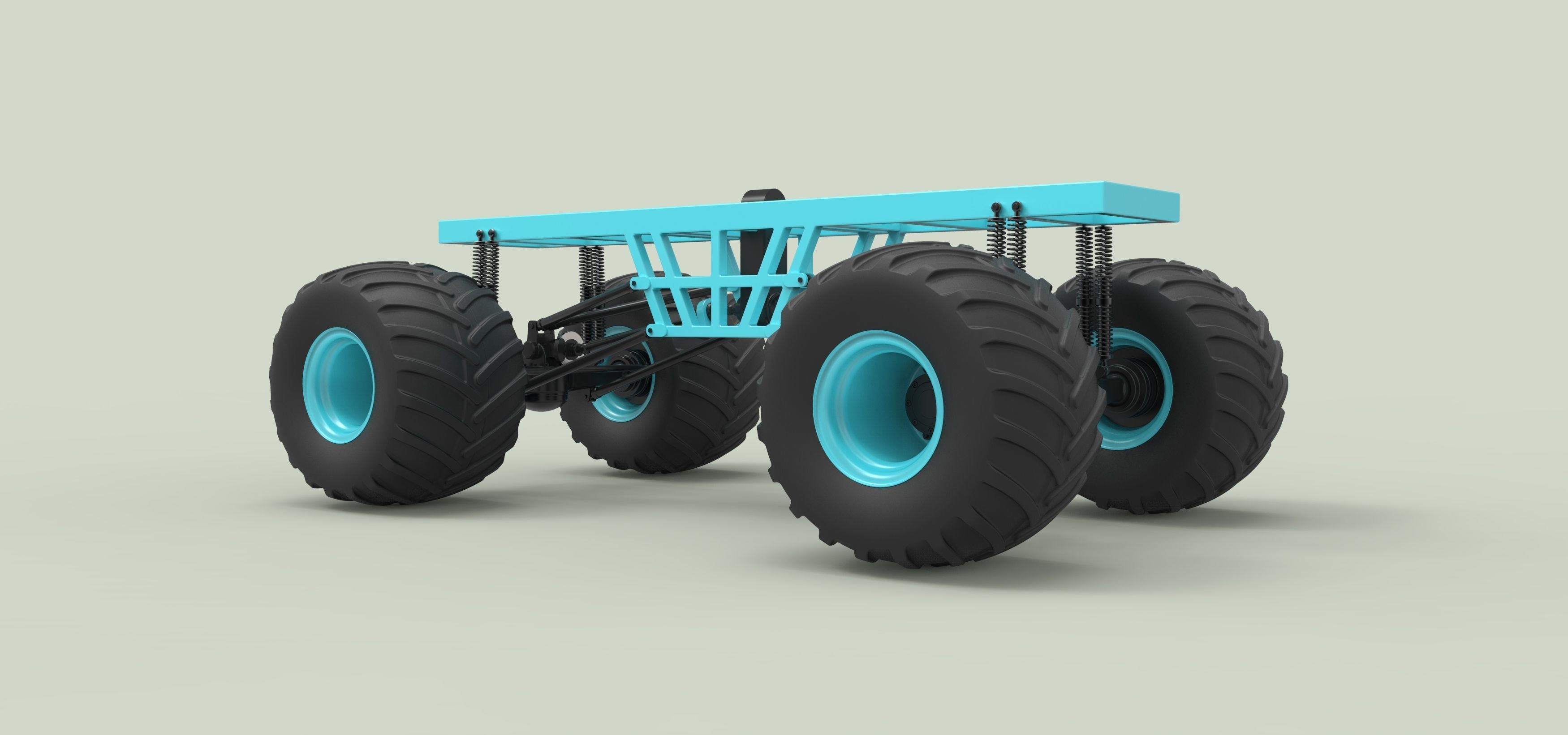 Chassis for Monster vehicle 3D model_1
