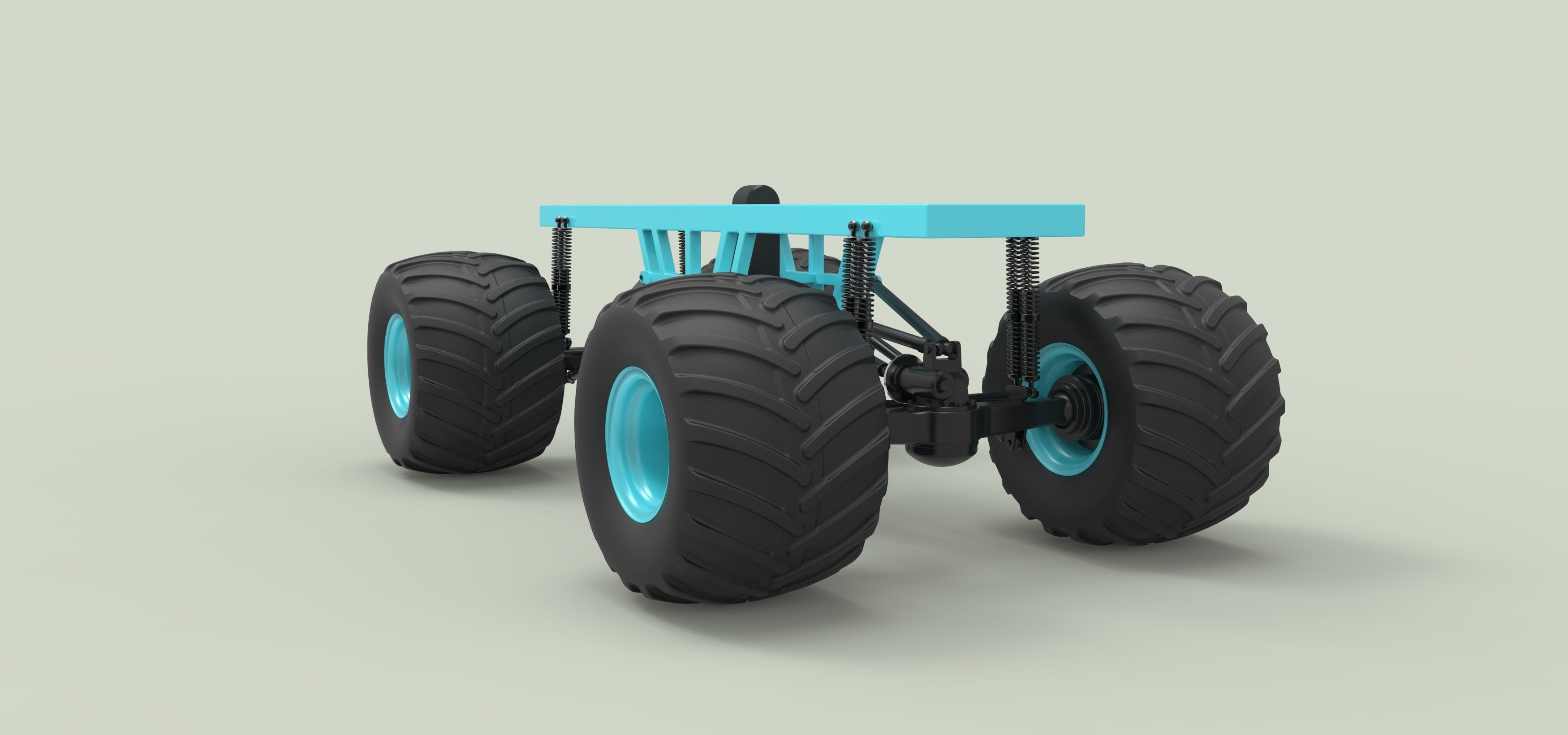 Chassis for Monster vehicle 3D model_14