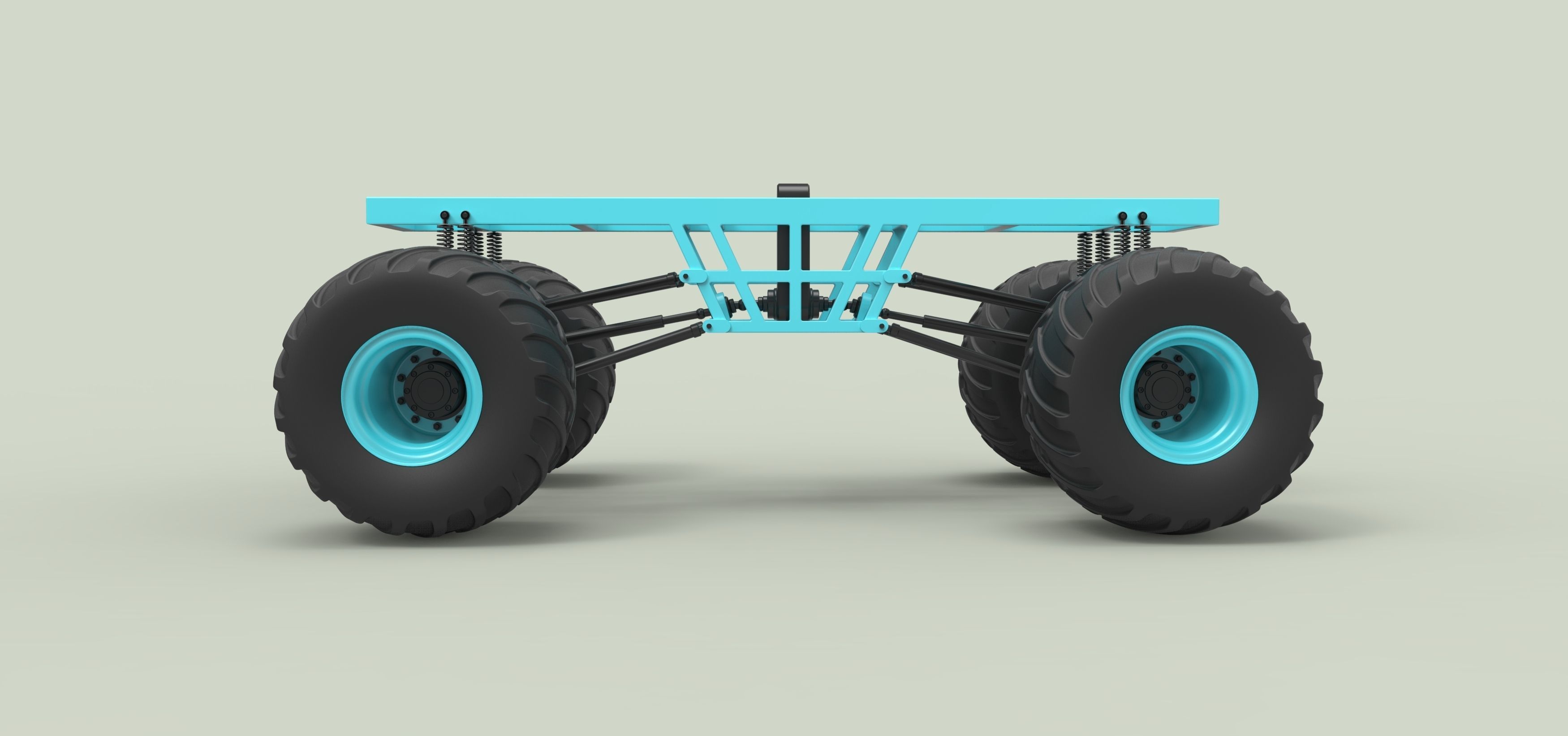 Chassis for Monster vehicle 3D model_5