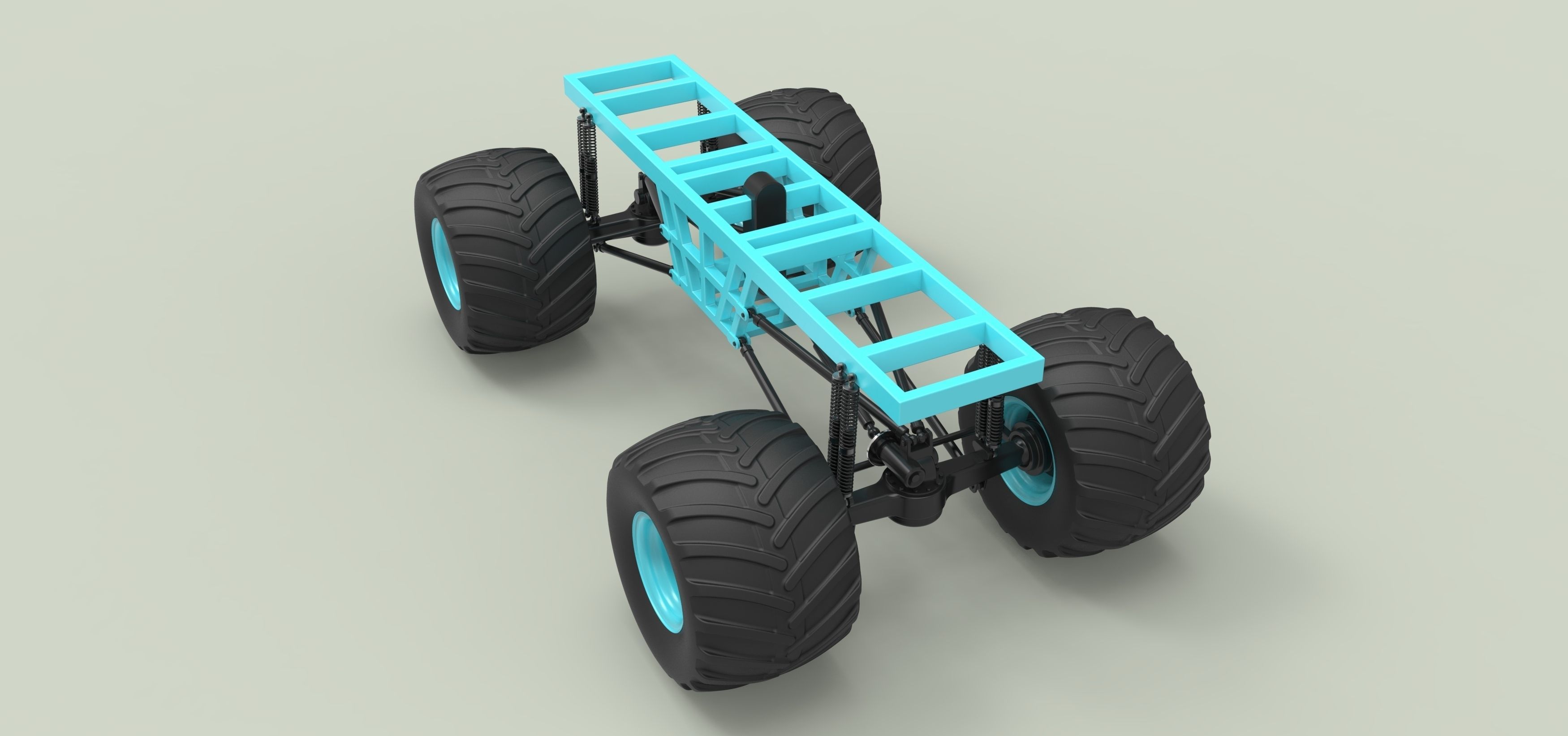 Chassis for Monster vehicle 3D model_13