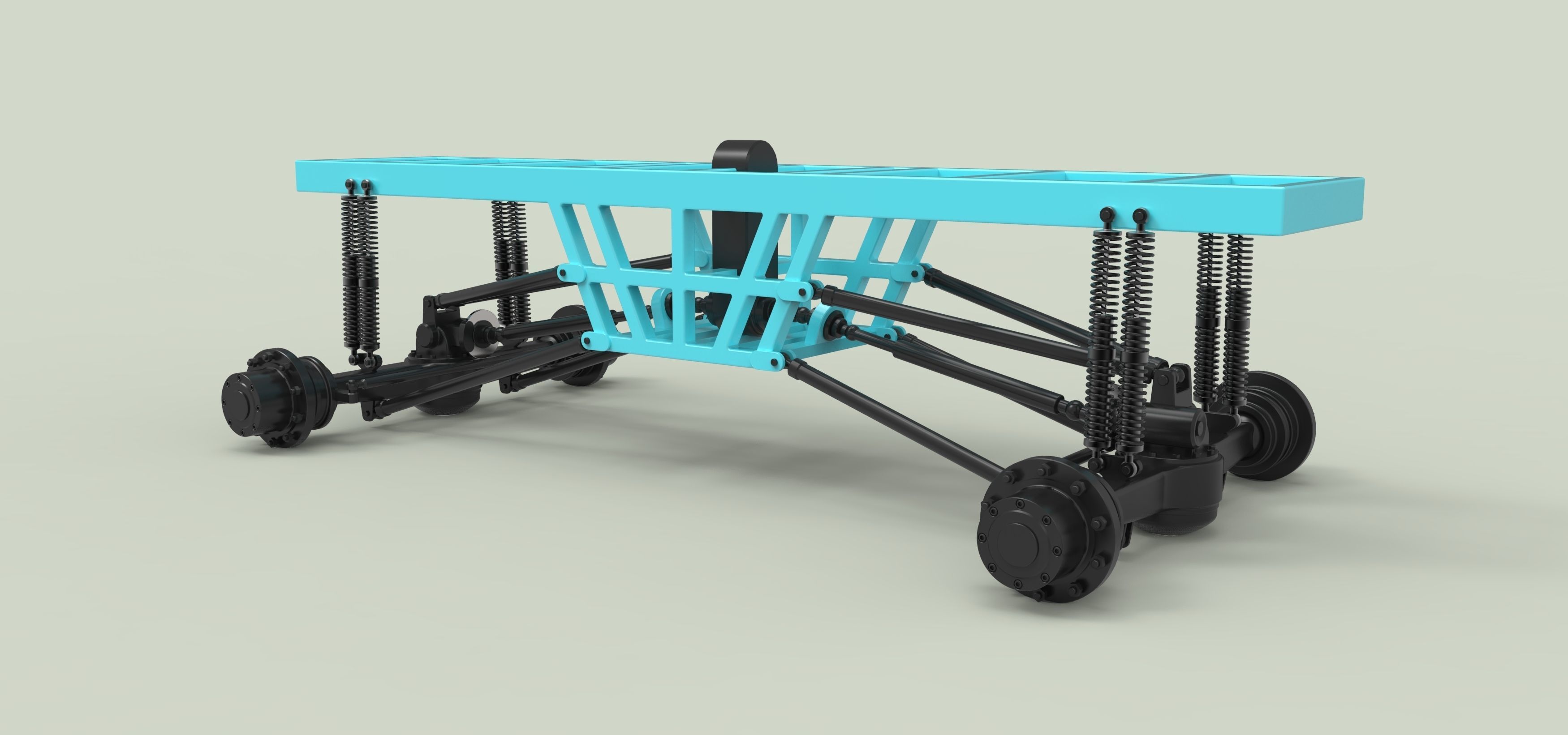 Chassis for Monster vehicle 3D model_9