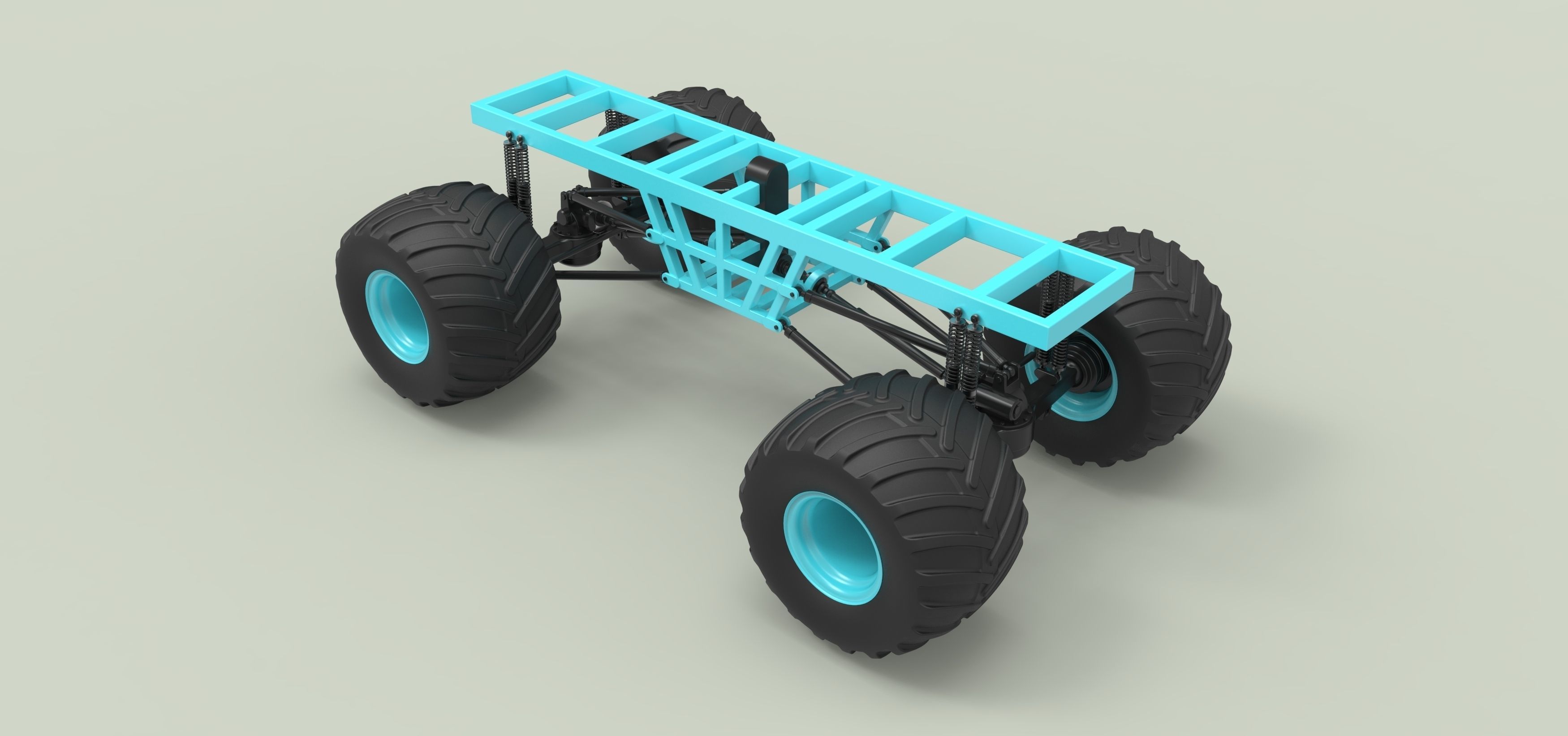 Chassis for Monster vehicle 3D model_11