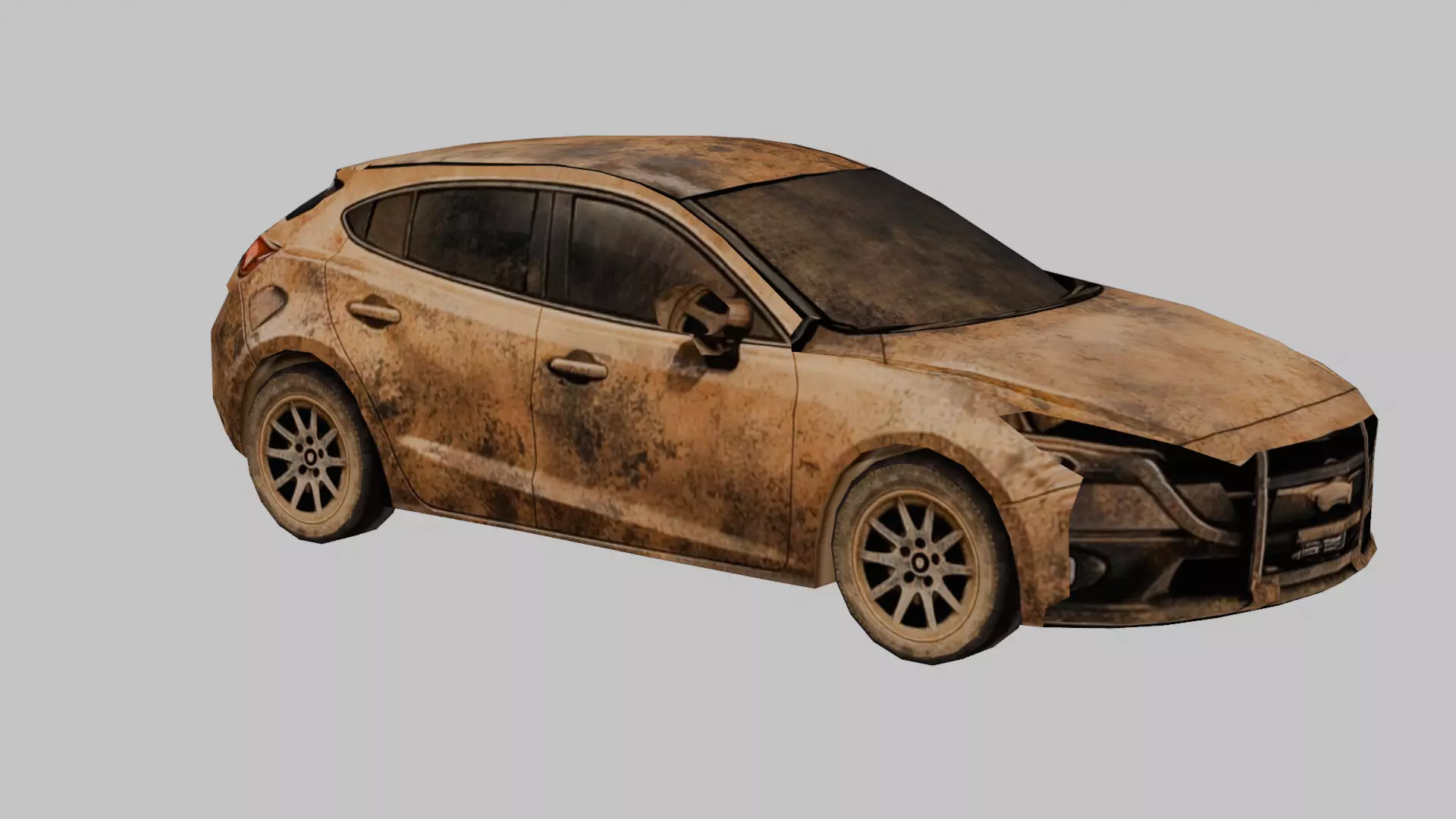 Post-Apocalyptic Tactical SUV Low-poly 3D model