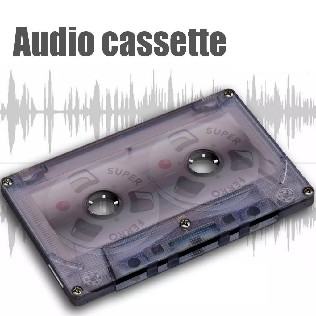 Audio cassette Low-poly 3D model_0