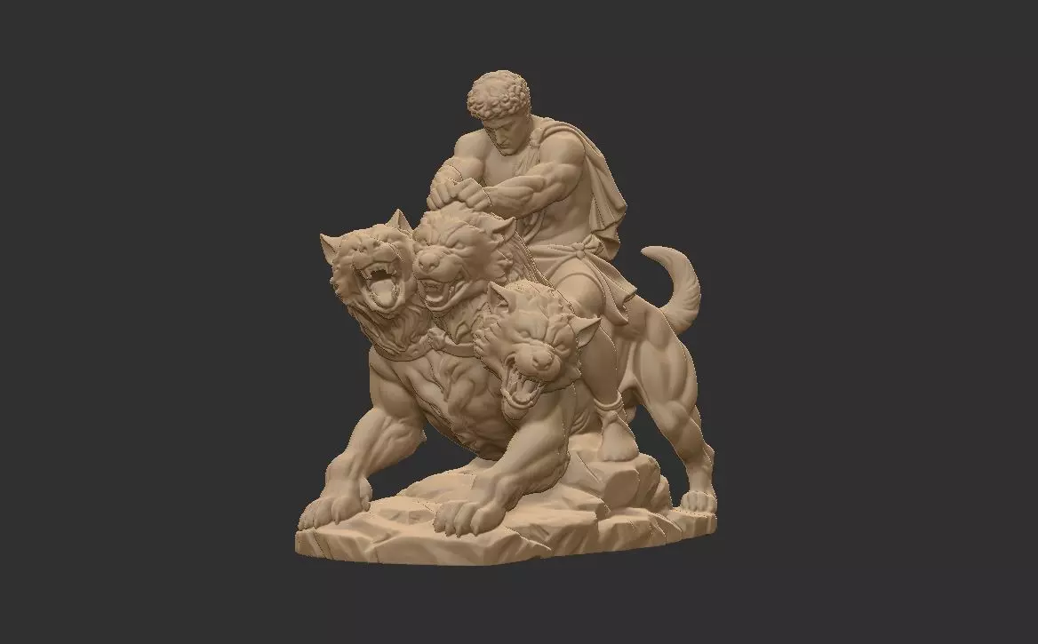 3D Hercules and Cerberus 3D print model