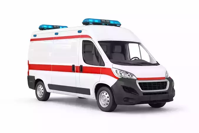Modern Ambulance Emergency Medical Response Vehicle