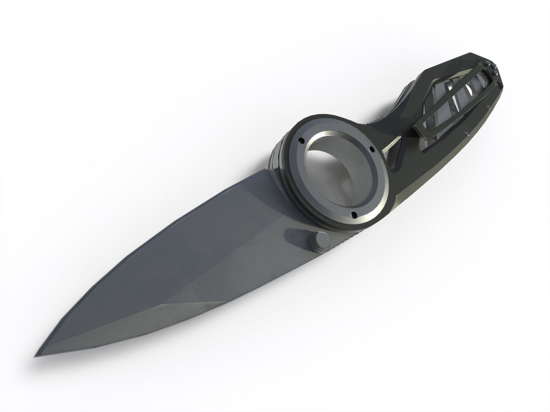 Pocket Gerber Knife PBR Low-poly 3D model_8