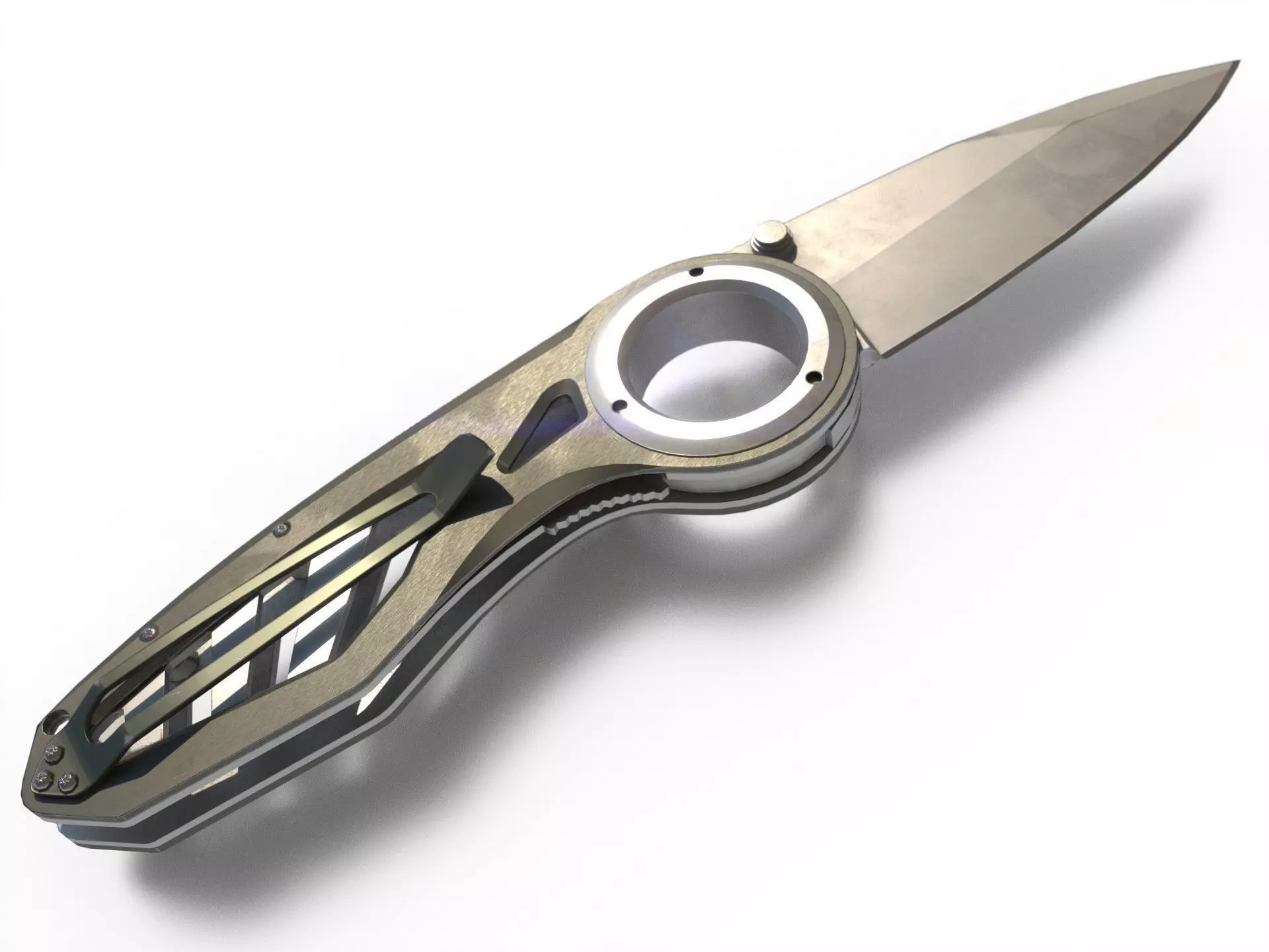 Pocket Gerber Knife PBR Low-poly 3D model_0