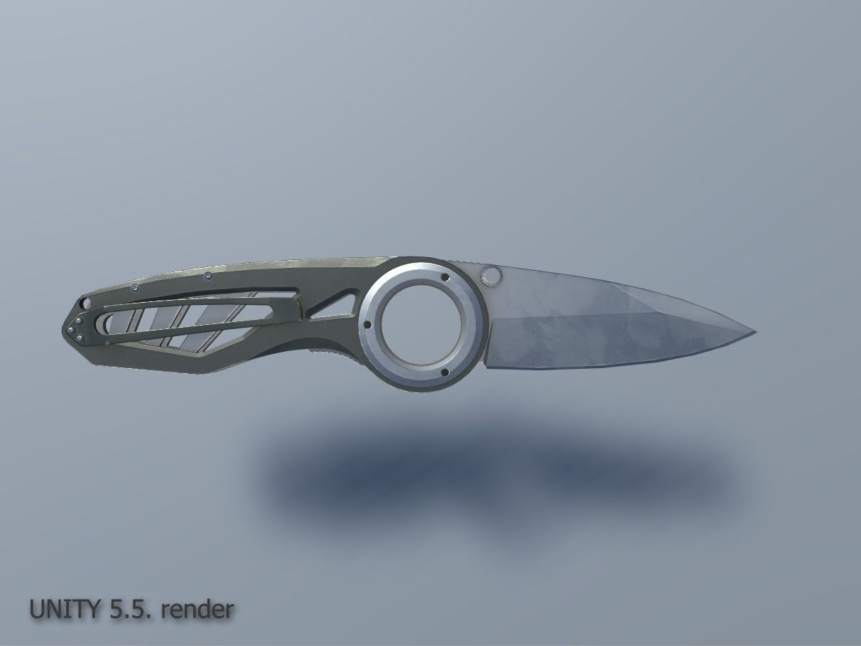 Pocket Gerber Knife PBR Low-poly 3D model_14