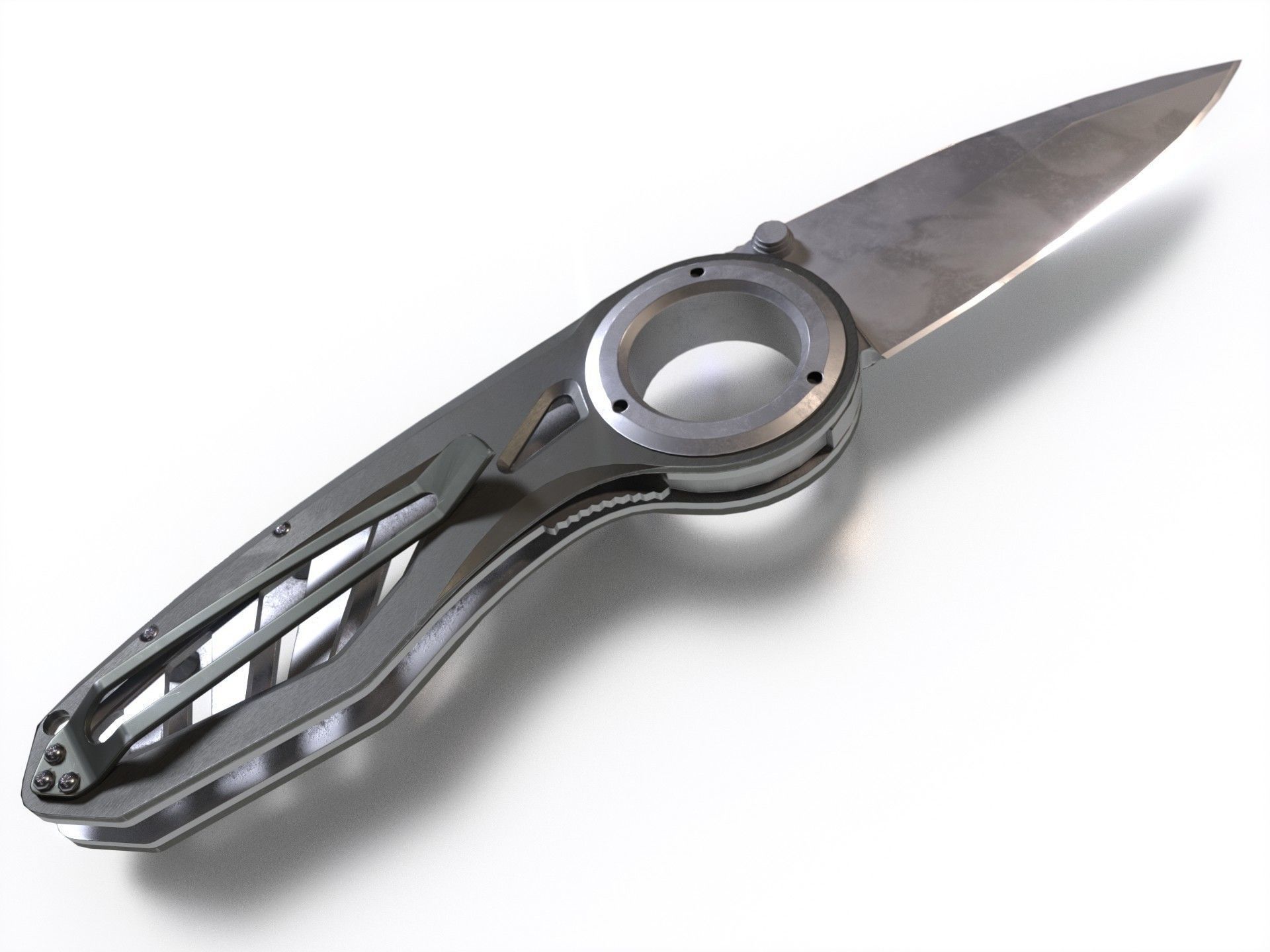 Pocket Gerber Knife PBR Low-poly 3D model_2