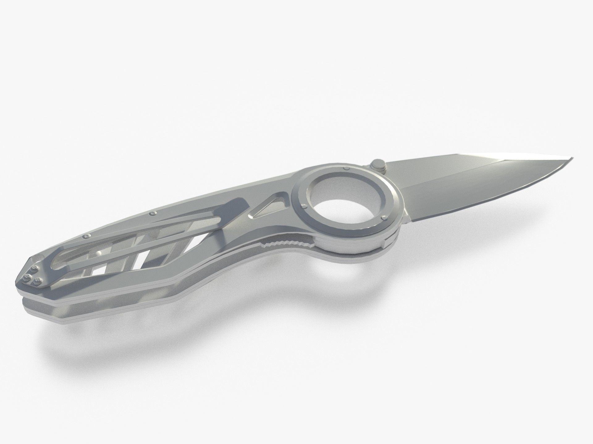 Pocket Gerber Knife PBR Low-poly 3D model_16