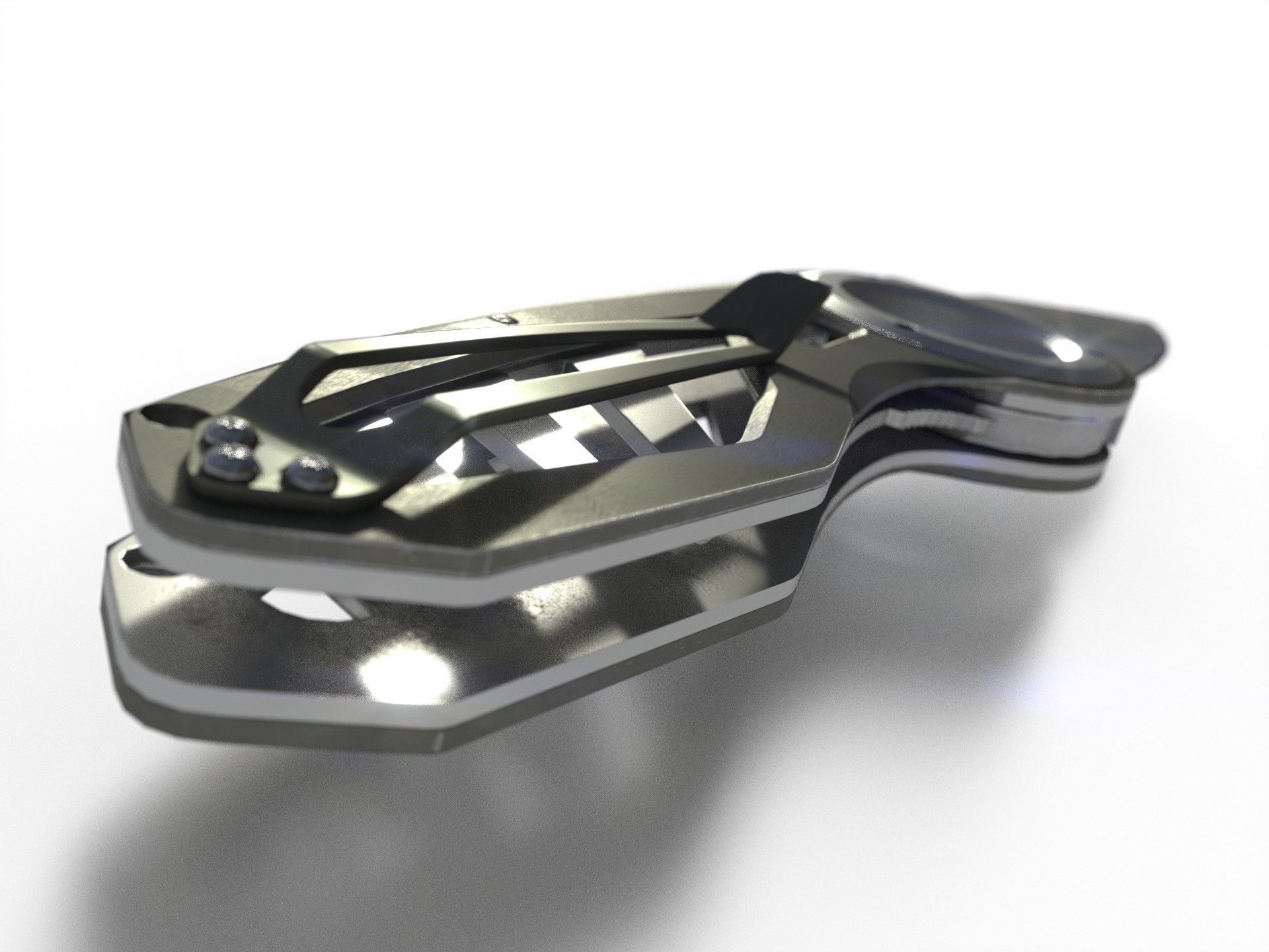 Pocket Gerber Knife PBR Low-poly 3D model_6